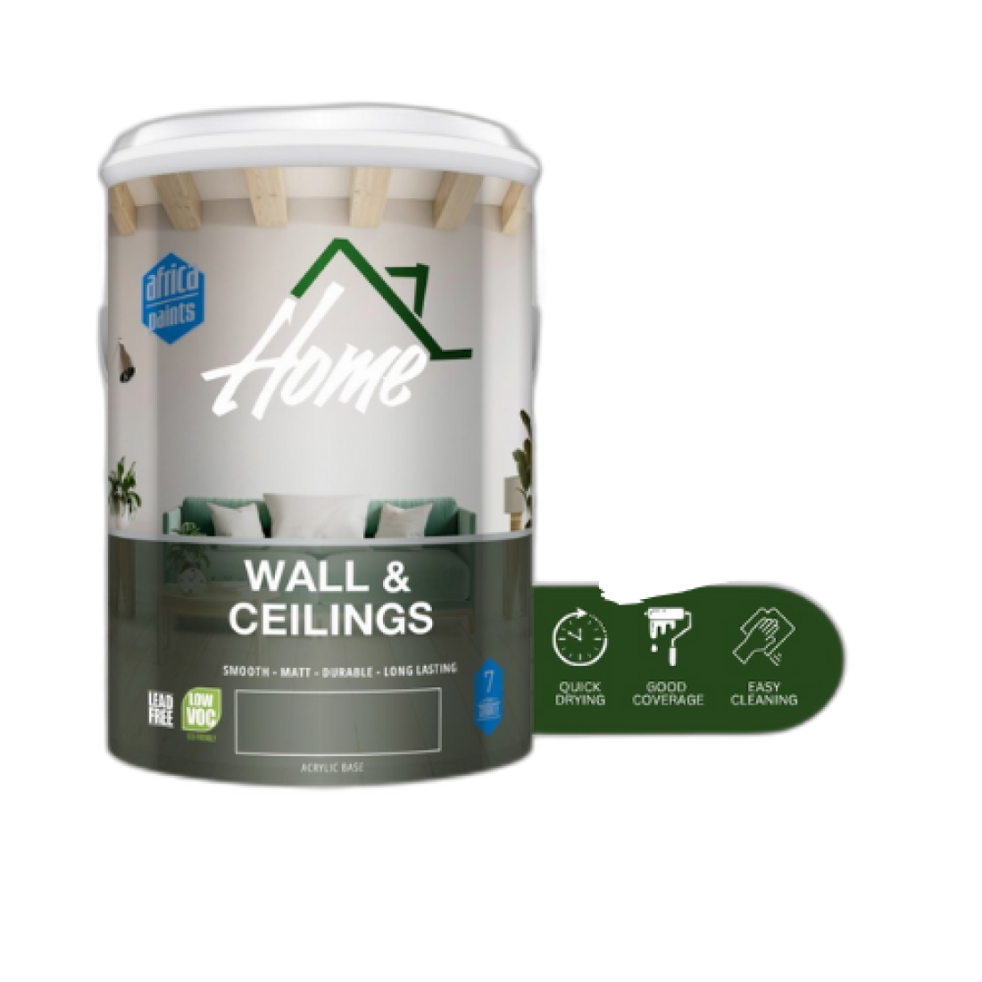 AP - Wall & Ceiling Paint - White - 5LT | Smooth & Durable Finish